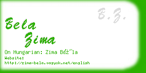 bela zima business card